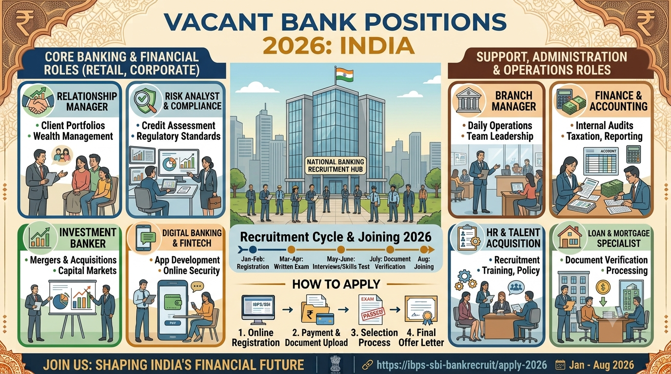 Vacant Bank Positions 2026: Job Opportunities in India